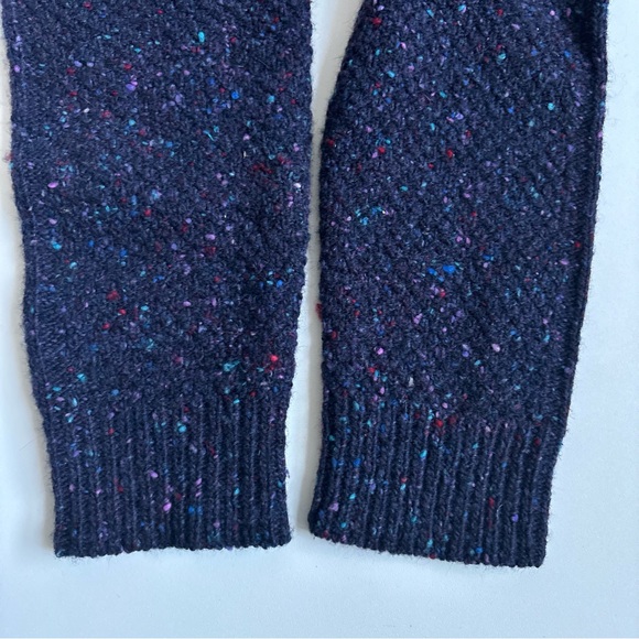 Theory Mayly Fleck Wool Mohair Cable Knit Sweater Dress Purple Fleck Size Large - Picture 13 of 17